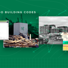 A collage of images related to the investigation of tornadoes and the development of new tornado building codes.