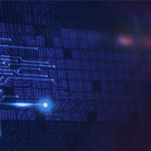 AI microchip digital image with CHIPS for America wordmark