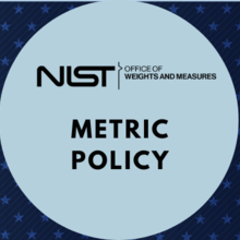 Metric Policy Banner includes images of the national Capitol Whitehouse and digital American map