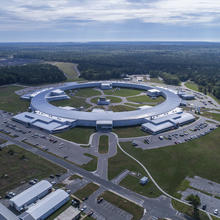 Aerial overview of the Brookhaven National Laboratory's National Synchrotron Light Source II is a state-of-the-art 3 GeV electron storage ring.