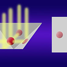 Heart of the orthogonal tracking microscope system developed at NIST is this nanoparticle solution sample well etched in silicon. 