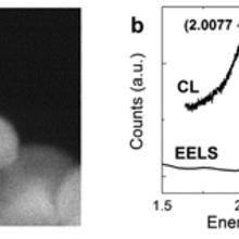 Triangular Gold Nanoparticle on a Titanium Oxide Surface