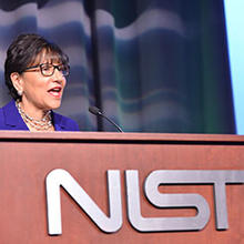 Secretary of Commerce Pritzker at the 2014 NIST awards ceremony