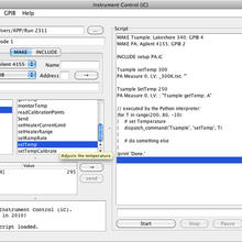 Screenshot of the iC user interface.