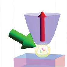 illustration of nitrogen vacancy within a diamond crystal