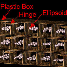 Pill-sized polymer ellipsoids, which mimic the density of tumors, show up clearly in a CT scan, allowing the scientists to determine how well different measurement protocols reveal changes in tumor size.