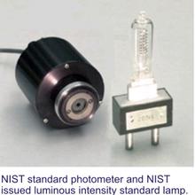 NIST standard photometer and NIST issued luminous intensity standard lamp.