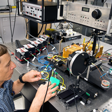 Igor Vayshenker at the calibration bench