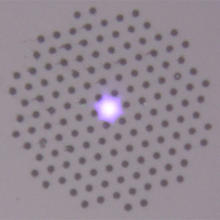 Micrograph of an optical fiber