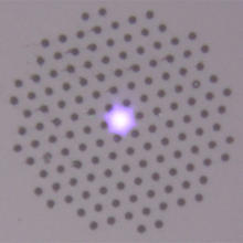 Micrograph of an optical fiber