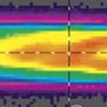 Excimer laser beam before and after servicing to produce more uniform intensity.