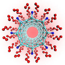 computer model of titanium atoms