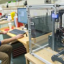 Jarred Heigel and his 3-D printer