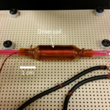 Microfluidic ac susceptometer breadboard prototype