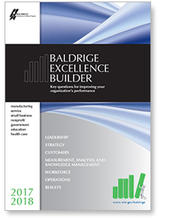 2017-2018 Baldrige Excellence Builder cover 2017-2018 Baldrige Excellence Builder cover