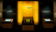 Photo of the Magna Carta on display at NARA