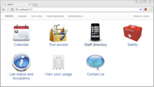 Screenshot of NEMO application home page