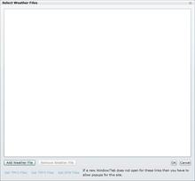 Figure 1 – The ‘Select Weather Files’ dialog