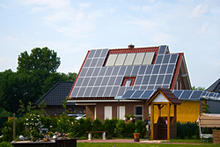 House with solar panels