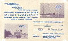 WWV/WWVH QSL card