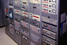 a bank of electronics at WWVH