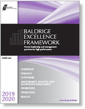 2019-2020 Baldrige Excellence Framework Health Care cover art 2019-2020 Baldrige Excellence Framework Health Care cover art