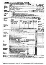 A representative image file of a completed form in NIST Special Database 2