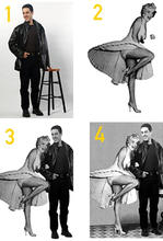Image 1: Hany. Image 2: Marilyn Monroe. Image 3 & 4: Hany & Marilyn (Digital Manipulation)