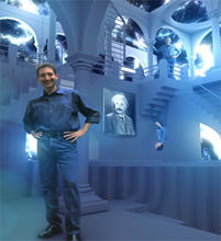 Author Brian Greene on the set of "The Elegant Universe"