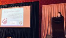 Lora Sims, Chair of OSAC's Facial Identification Subcommittee, sharing committee updates at the 2019 IAI Conference.