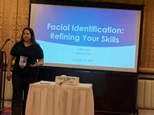 Lora Sims, Chair of OSAC's Facial Identification SC, leading a facial identification workshop at the 2019 IAI Conference.