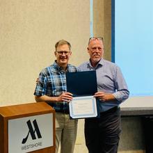 OLSS Member, Greg Davis, being recognized at the 2019 OLSS Meeting