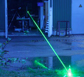 Image of laser beam interrogating a surface