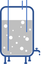 Cartoon depiction of industrial bioreactor