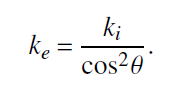 Cantilever stiffness tilt correction equation