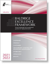 2021-2022 Baldrige Excellence Framework Education cover art