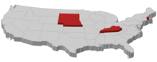 U.S. map shows highlighted states: S.D., Neb., Ken., R.I.