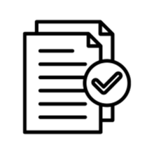 graphic image of page with lines and a checkmark