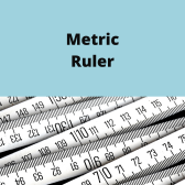 Text "Metric Ruler" over image of metric rulers