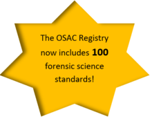 Star highlighting the addition of the 100th standard to the OSAC Registry