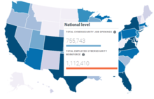 CyberSeek Map January 2023