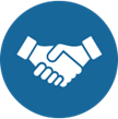 Handshake Blue Clip Art Image