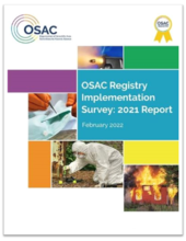 Cover of OSAC's 2021 Registry Implementation Survey Report