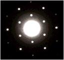 Monolayer graphene 30 keV electron diffraction pattern