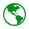 little green globe icon