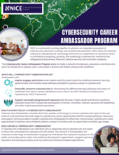 Cybersecurity Career Ambassador Program Cover Page Image