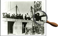 Photograph of the cornerstone ceremony in 1916 for the Chemistry Building at NBS, DC.