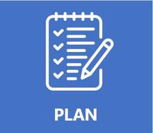 Icon with a checklist and pencil
