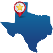 PMT state star graphic of Lubbock, TX