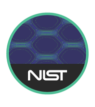 Blue background with a green hexagonal pattern on it